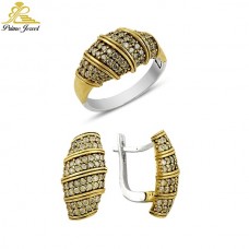 Gümüş Otantik Taşlı Set